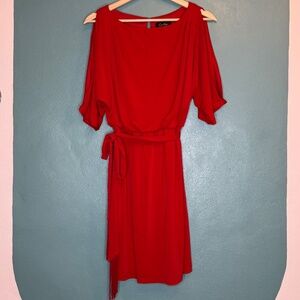 NWT Jessica Simpson Red Slit Shoulder Dress Size XS